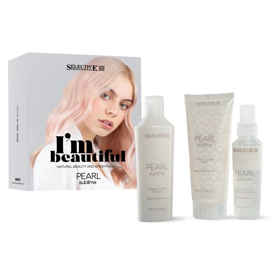 Selective Professional Pearl Sublime Набор Pearl Sublime I'm Pearl Set Набор: шампунь, бальзам, спрей для придания блеска