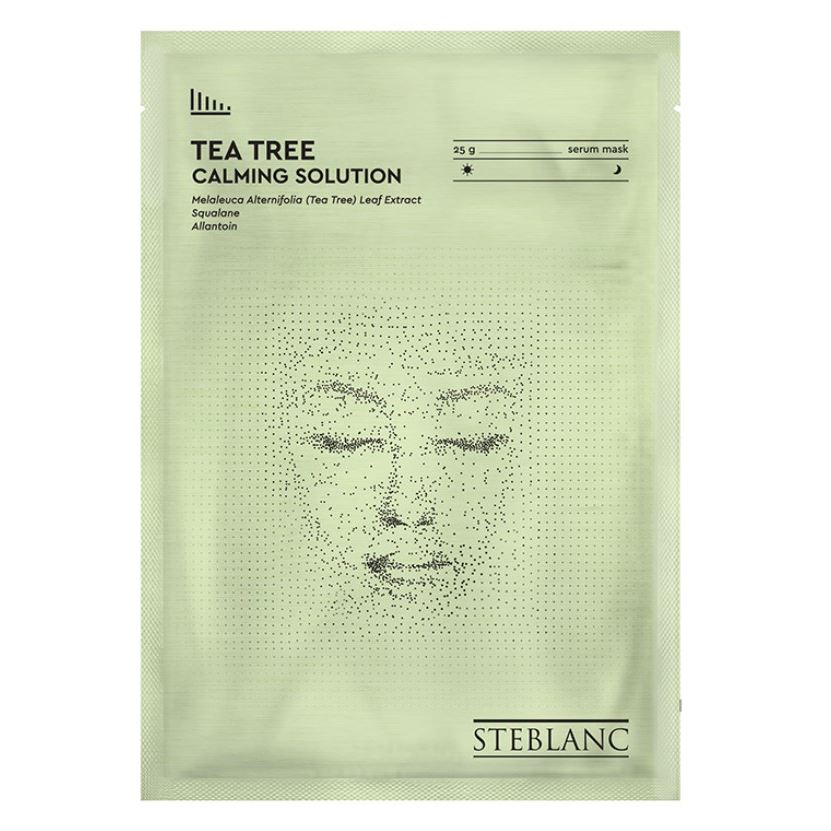 Steblanc Collagen  Tea Tree Calmin Serum Sheet Mask Тканевая маска сыворотка для лица успокаивающая с экстрактом чайного дерева