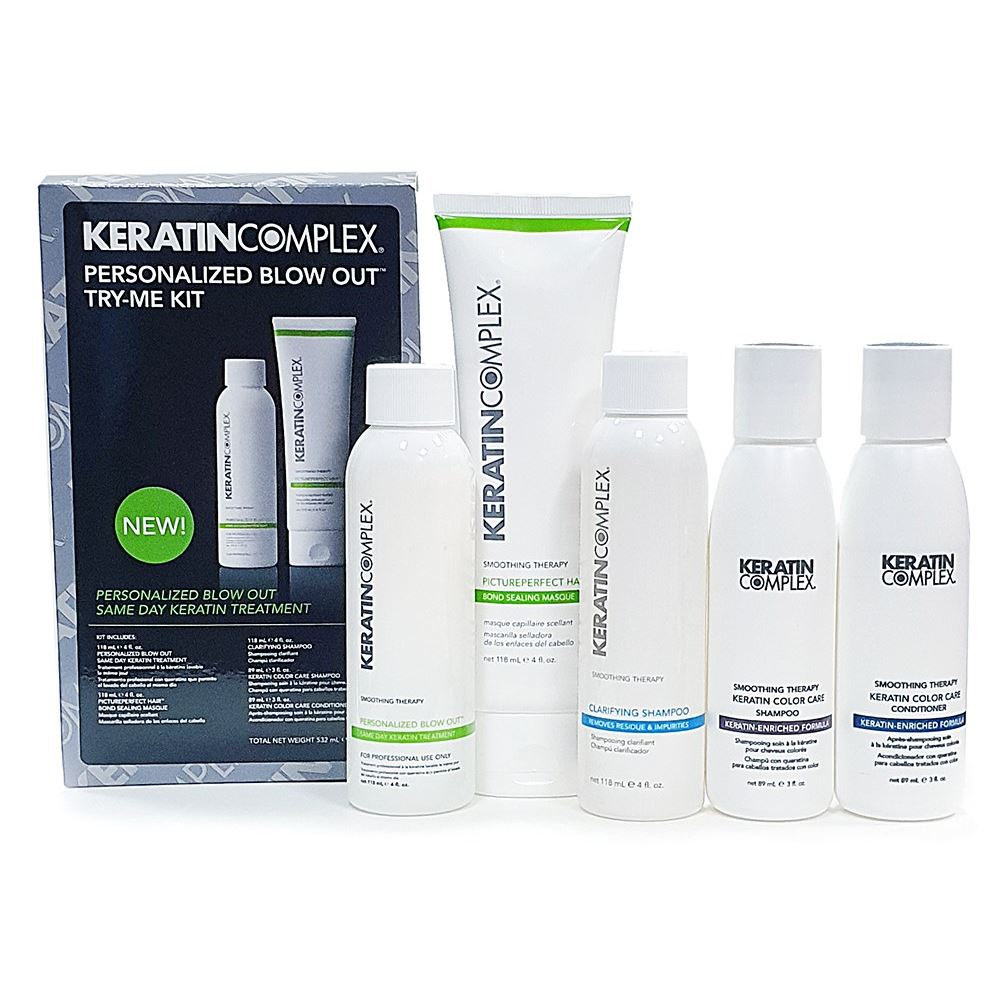 Keratin Complex Smoothing Therapy Treatment Sampler:  Personalized Blow Out Try Me Kit Набор - знакомство "Уход кератиновый разглаживающий"