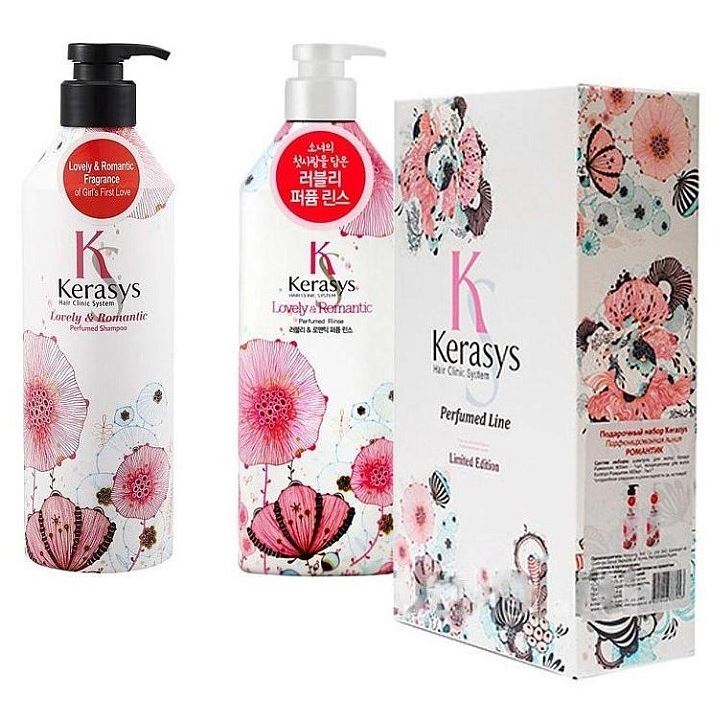 Kerasys Perfumed Lovely & Romantic Perfumed Line Set Набор для поврежденных волос: шампунь, кондиционер