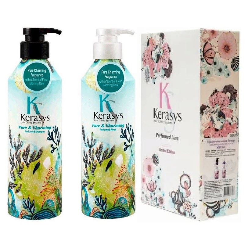 Kerasys Perfumed Pure & Charming Perfumed Line Set Набор для сухих и ломких волос: шампунь, кондиционер