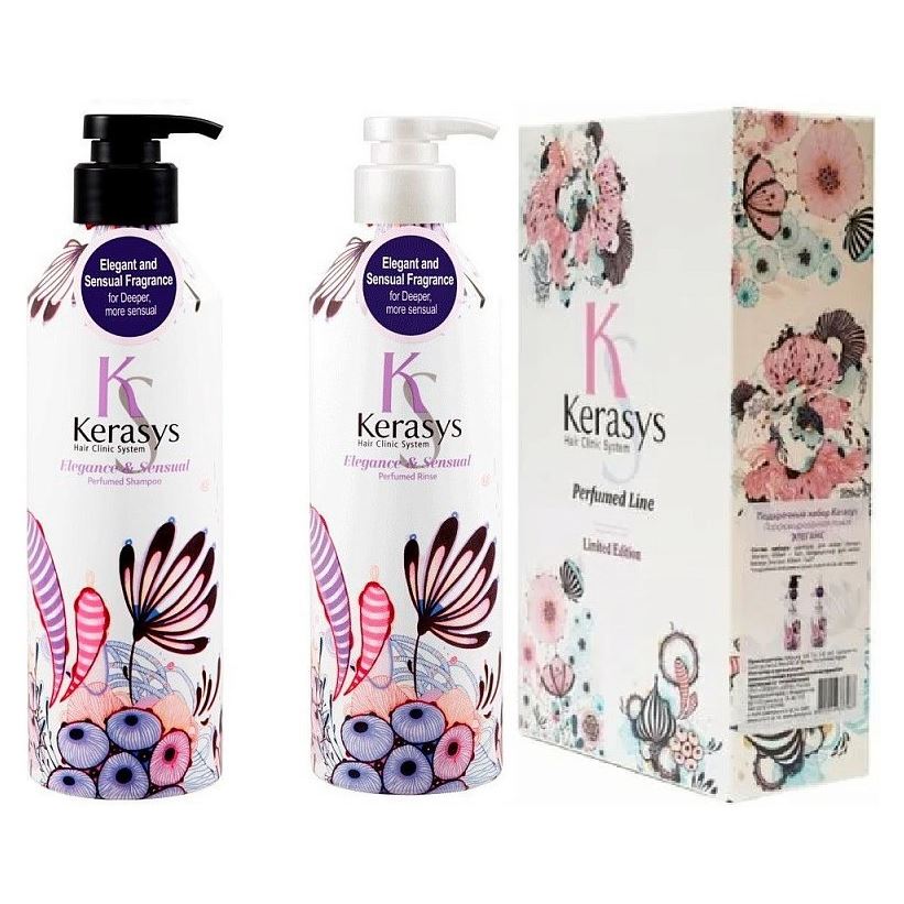 Kerasys Perfumed Elegance & Sensual Perfumed Line Set Набор для тонких и ослабленных волос: шампунь, кондиционер