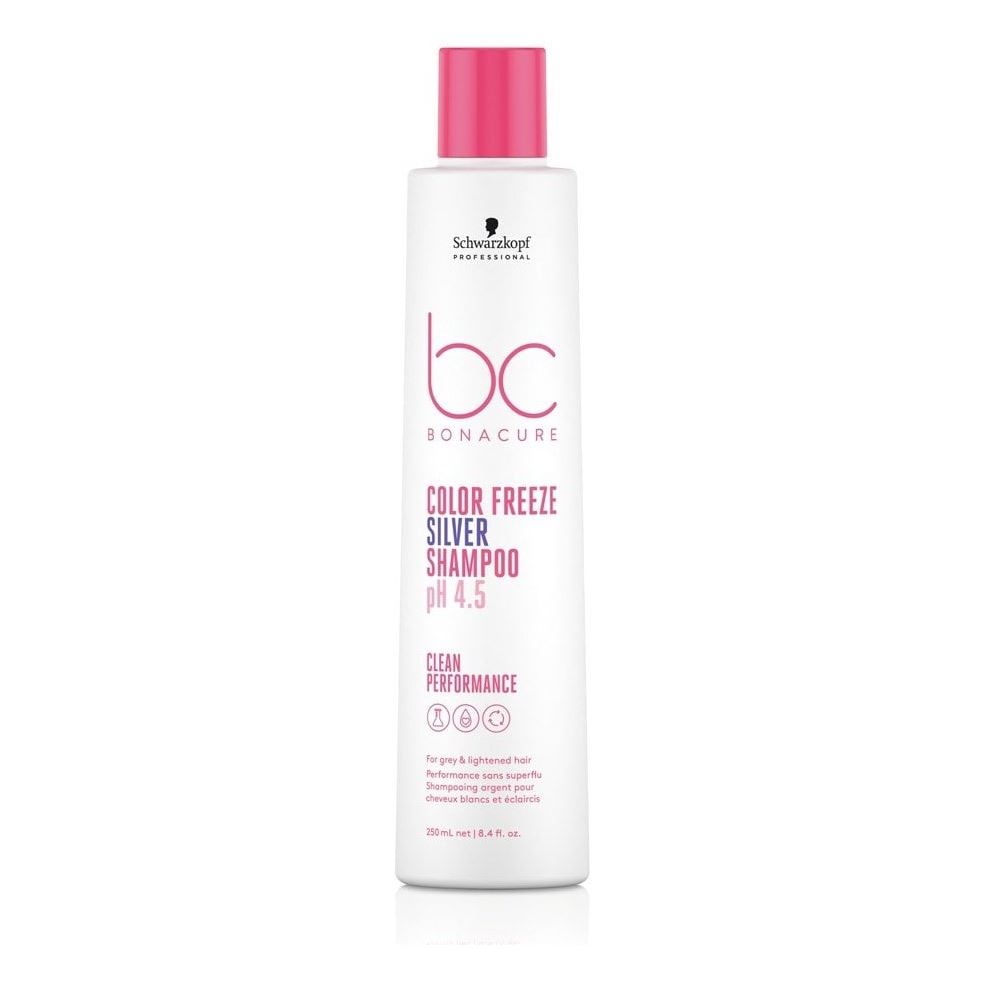 Schwarzkopf Professional Bonacure Clean Performance  Color Freeze Silver Shampoo Шампунь Сияние цвета Silver придающий серебристый оттенок волосам 