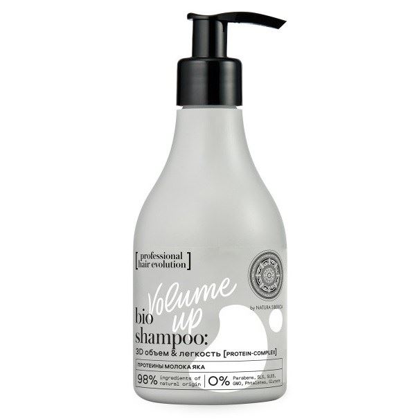 Natura Siberica Уход за волосами Professional Hair Evolution Volume Up Bio Shampoo: 3D объем & легкость Шампунь для тонких длинных волос "Volume Up 3D объем & легкость"