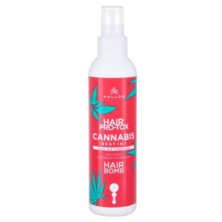 Kallos Cosmetics Hair Care Hair Pro-Tox Cannabis Hair Bomb Liquid Conditioner Спрей-кондиционер Жидкий несмываемый с маслом семян Конопли