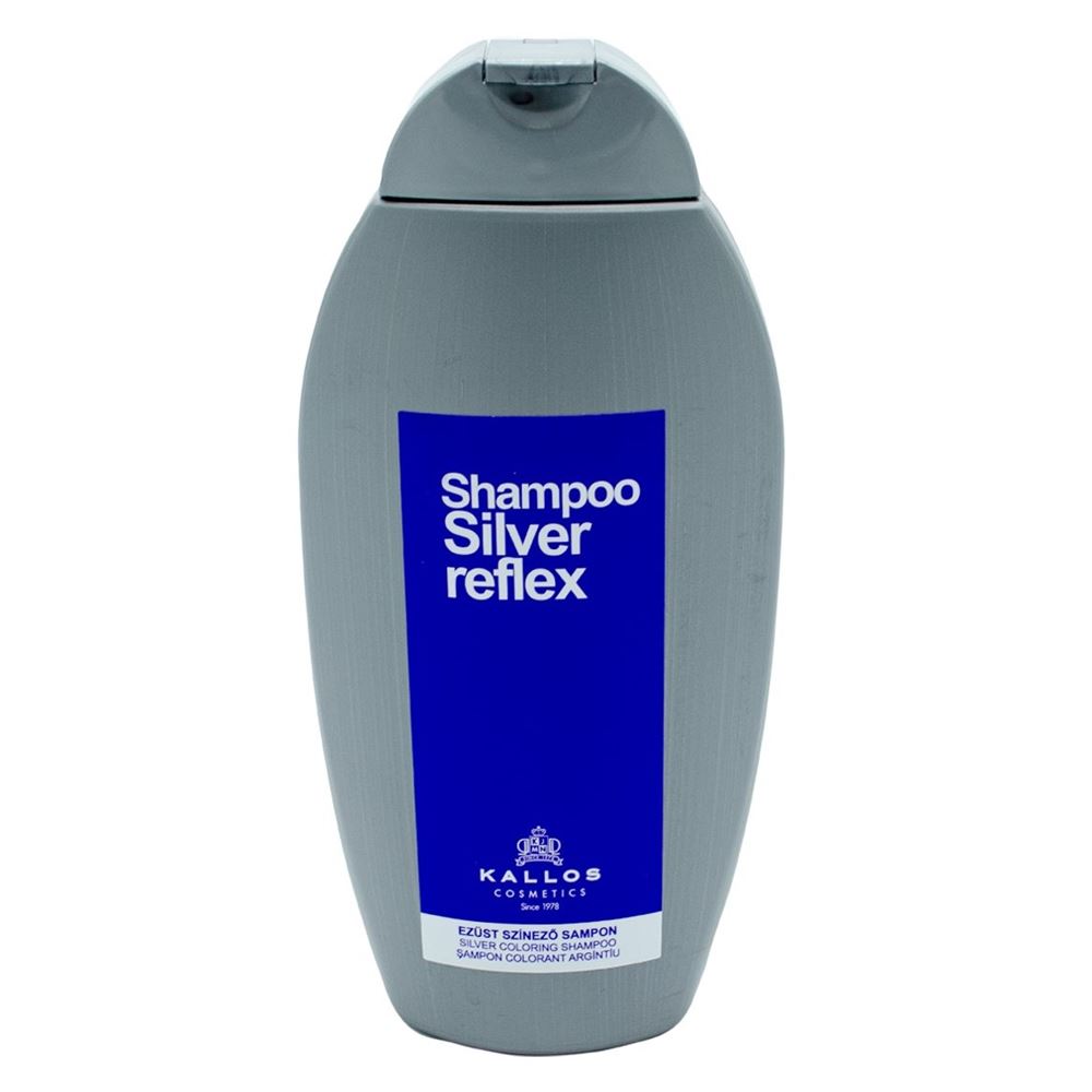 Kallos Cosmetics Hair Care Shampoo Silver Reflex  Шампунь оттеночный для осветленных и седых волос с антижелтым эффектом