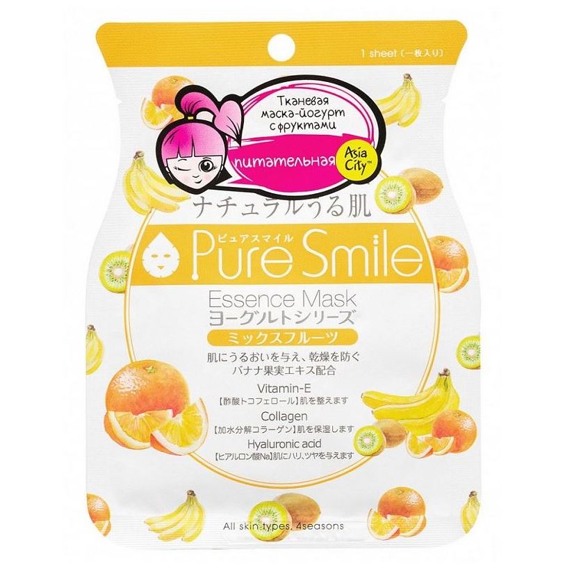 Japonica Sunsmile Yougurt Маска для лица на йогуртовой основе с фруктами Маска для лица на йогуртовой основе с фруктами
