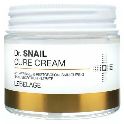 Lebelage Face Care Dr. Snail Cure Cream Крем для лица восстанавливающий с улиточным муцином