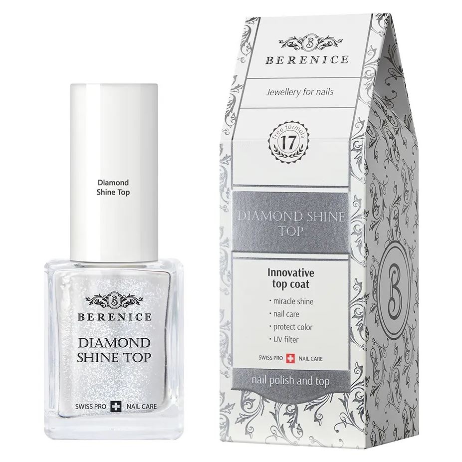 Berenice Nail Care Diamond Shine Top  Топ для сохранения цвета лака и придания блеска ногтям