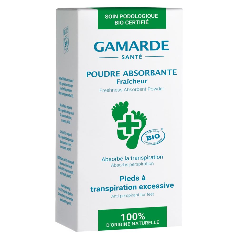 Gamarde Soins Podologiques Absorbent Powder Excessive Feet Perspiration Абсорбирующая пудра для ног 
