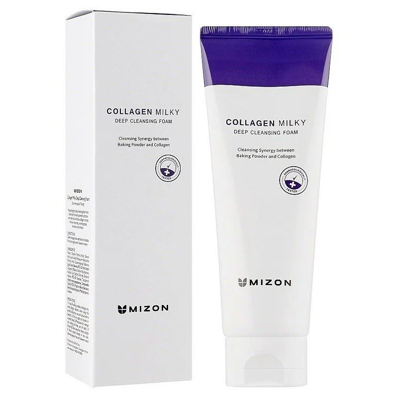 Mizon Collagen Collagen Milky Deep Cleansing Foam Пенка для умывания с коллагеном