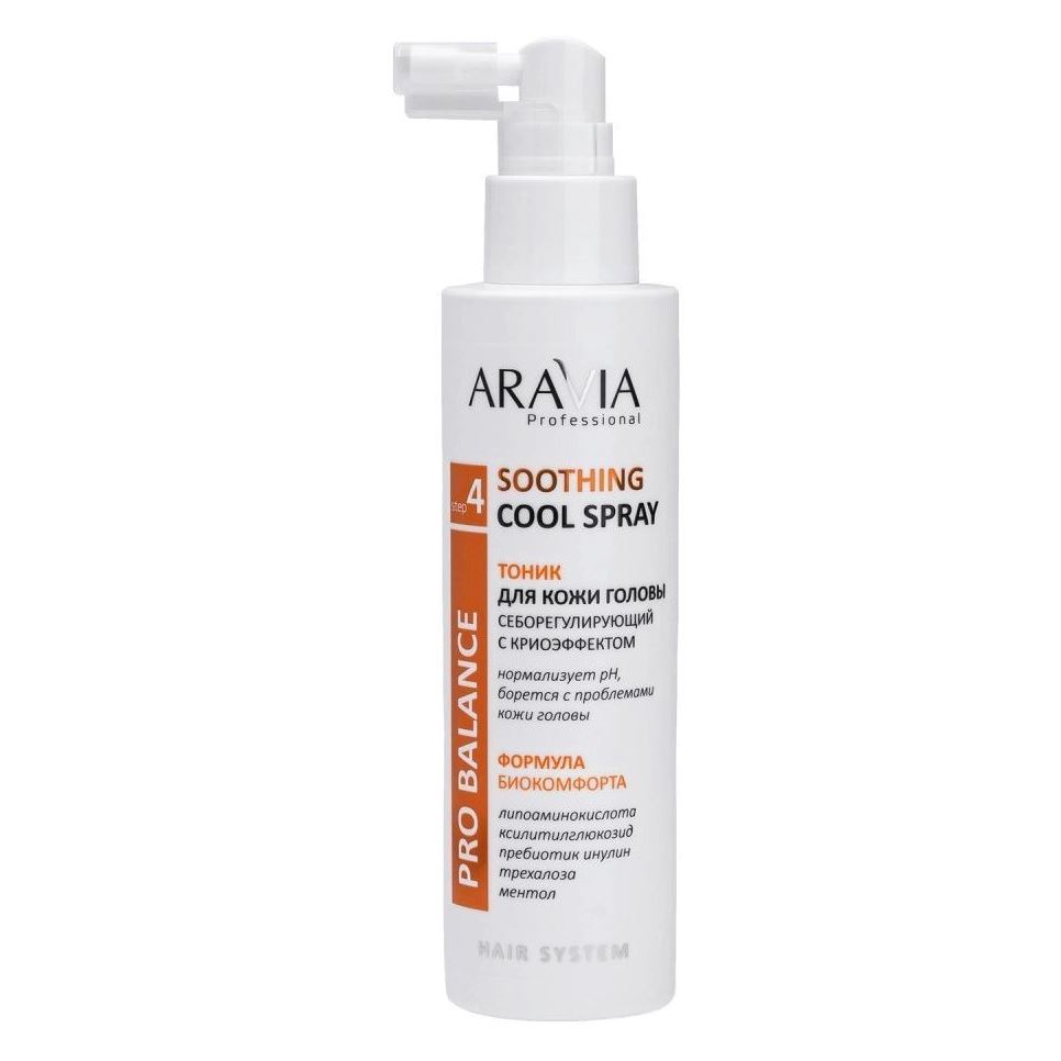 Aravia Professional Профессиональная косметика PRO Balance Soothing Cool Spray Тоник для кожи головы себорегулирующий с криоэффектом 