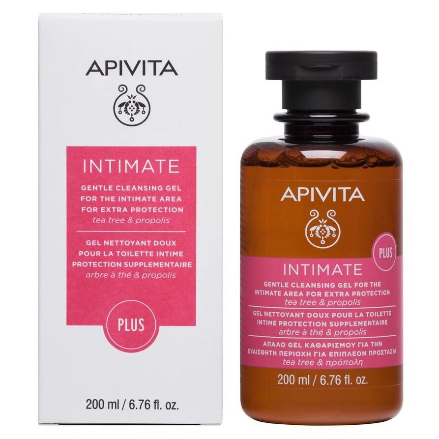 Apivita Intimate Intimate Plus Gentle Cleansing Gel  Мягкий гель для интимной гигиены с чайным деревом и прополисом