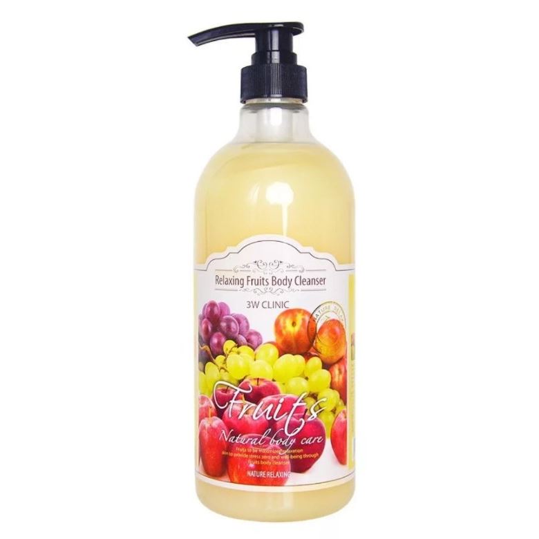 3W Clinic Body & Hair Care Relaxing Fruits Body Cleanser Гель для душа с фруктовыми кислотами 