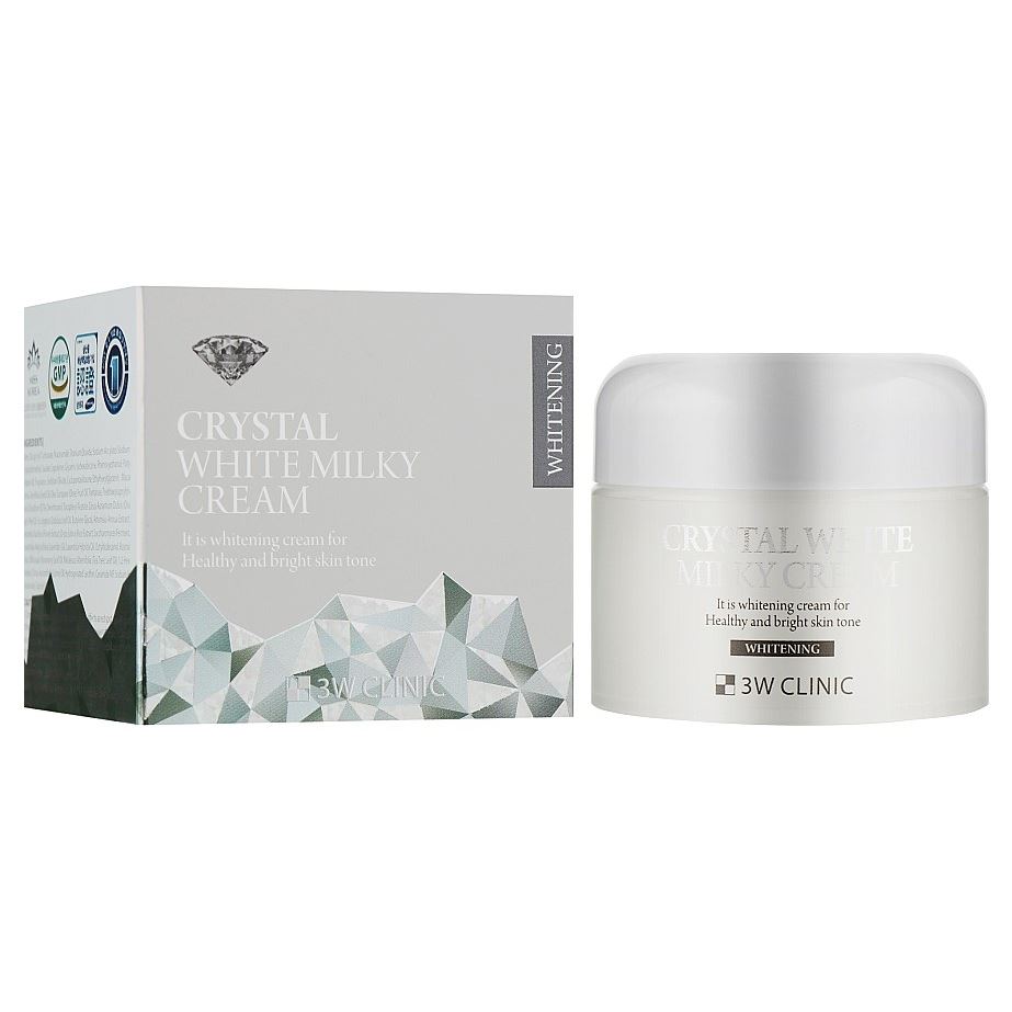 3W Clinic Face Care Crystal White Milky Cream Крем для лица осветляющий 