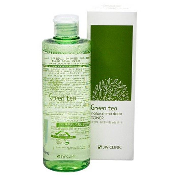 3W Clinic Face Care Green Tea Natural Time Sleep Toner Тонер для лица увлажняющий с экстрактом зеленого чая
