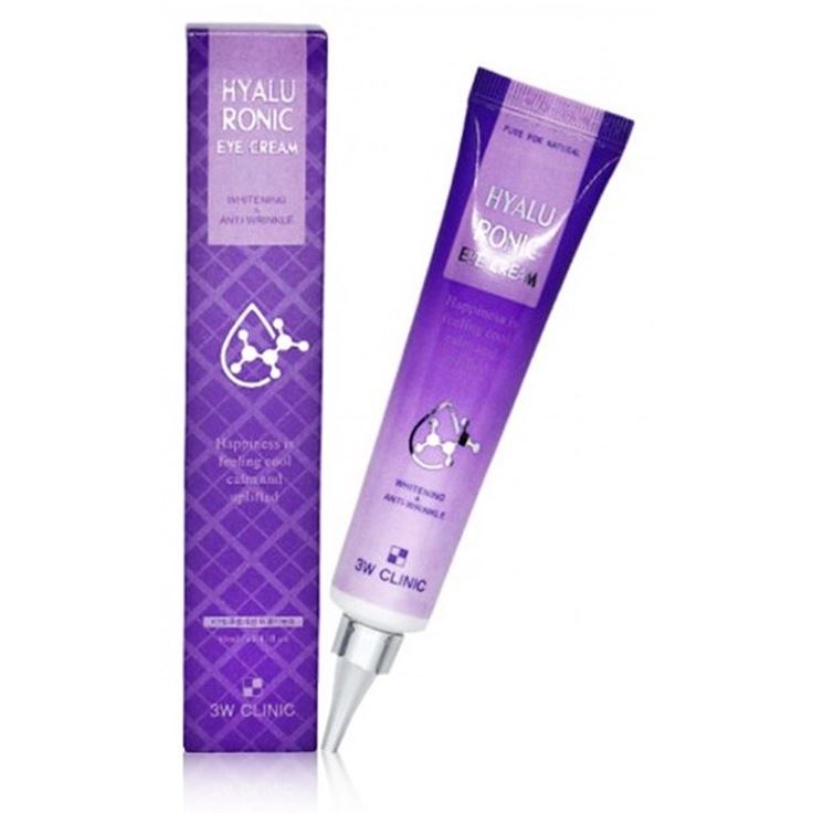 3W Clinic Face Care Hyaluronic Eye Cream Крем для кожи вокруг глаз c гиалуроновой кислотой