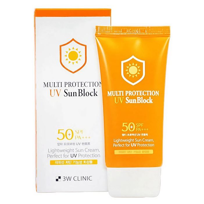 3W Clinic Sun Care Multi Protection UV Sun Block SPF 50+ PA+++ Крем для лица солнцезащитный 