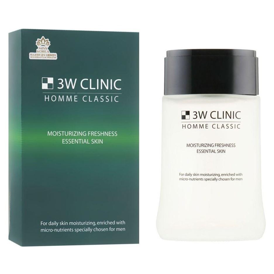 3W Clinic Face Care Homme Classic Moisturizing Freshness Essential Skin Тонер для мужской кожи лица увлажняющий 
