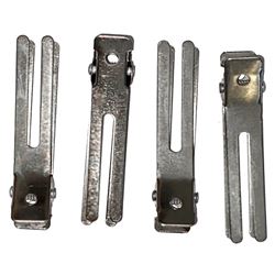 CL939 Зажим для волос DEWAL серебристый двойной , металл, 4,6 см 50 шт/уп