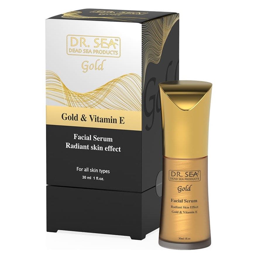Dr. Sea Для лица Gold & Vitamin E Facial Serum Radiant Skin Effect Сыворотка для лица с золотом и витамином Е, эффект сияющей кожи
