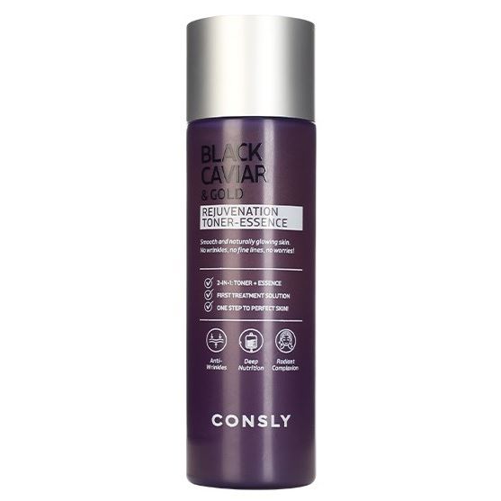 Consly Face Care Black Caviar & Gold Rejuvenation Toner-Essence  Омолаживающий тонер-эссенция с черной икрой и золотом