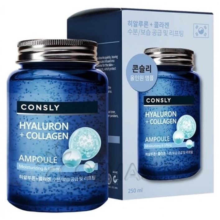 Consly Face Care Hyaluronic Acid & Collagen All-in-One Ampoule  Многофункциональная укрепляющая ампульная сыворотка с гиалуроновой кислотой и коллагеном