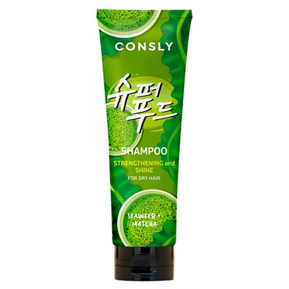 Consly Hair Care Seaweed & Matcha Shampoo for Strength & Shine  Шампунь с экстрактами водорослей и зеленого чая Матча для силы и блеска волос