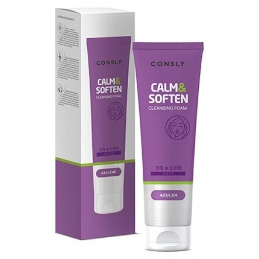 Consly Face Care Azulene Cleansing Foam "Calm&Soften" Пенка для умывания успокаивающая с азуленом 