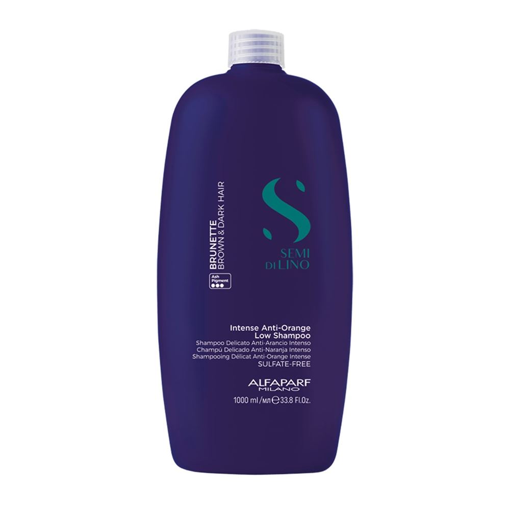 Alfaparf Milano Semi Di Lino Diamond Brunette Intense Anti - Orange Low Shampoo Шампунь интенсивно тонирующий анти-оранжевый 