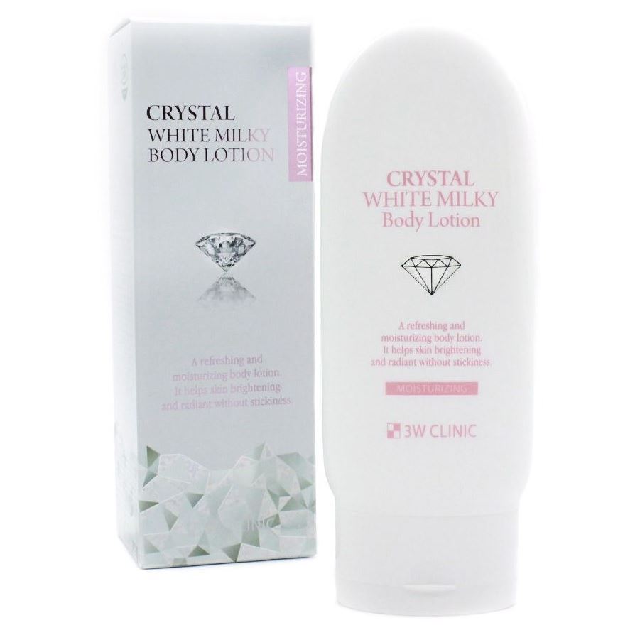 3W Clinic Body & Hair Care Crystal White Milky Body Lotion  Лосьон для тела осветляющий с молочным протеином