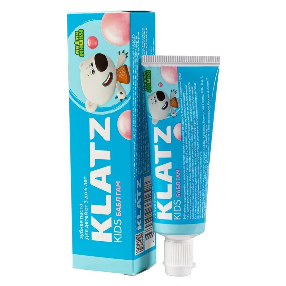 Klatz Baby KIDS Мимимишки Бабл Гам без фтора Зубная паста