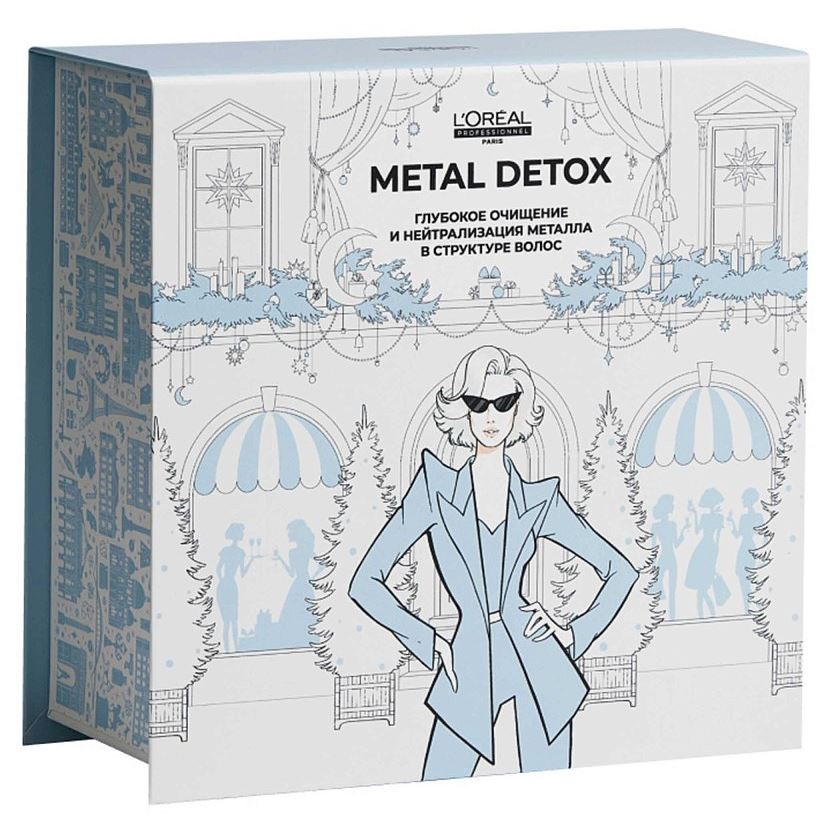 L'Oreal Professionnel Expert Lipidium Набор Metal Detox New Year Set Набор: шампунь, маска, открытка