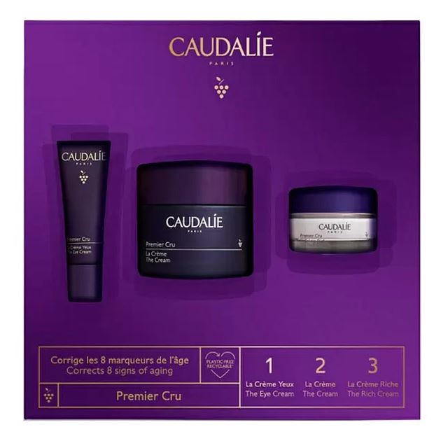 Caudalie Gift Sets Набор для антивозрастного ухода Premier Cru  Набор: омолаживающий крем, крем для глаз, крем для сухой кожи
