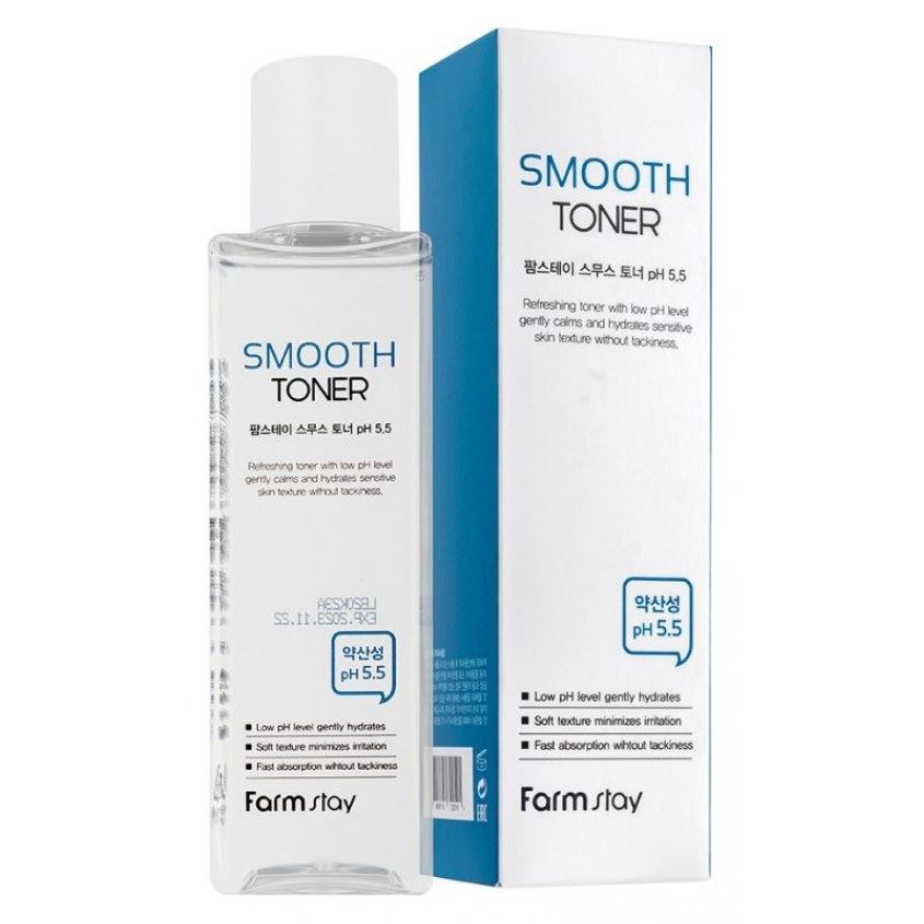 FarmStay Skin Care Smooth Toner pH 5.5 Тонер успокаивающий 