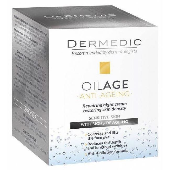 Dermedic Oilage Oilage Repairing Night Cream Restoring Skin Density  Ночной крем для восстановления упругости кожи