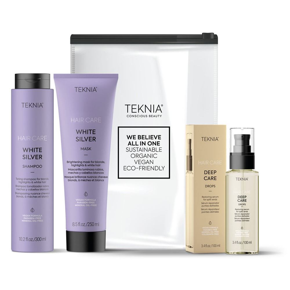 LakMe Teknia Blonde Lovers Ritual Pack Подарочный набор: шампунь, кондиционер, сыворотка для кончиков волос