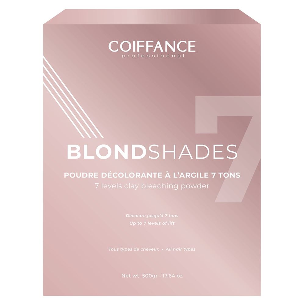 Coiffance Professionnel Coloring Hair & Cristal Permanente Blondshades 7 Levels Clay Bleaching Powder Осветляющая пудра с глиной 7 тонов