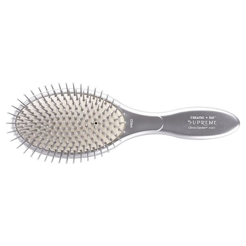 Olivia Garden Щетки и расчески для волос ID2035/OGBCISUP1PRO Щетка EXPERT CARE OVAL Nylon Bristles Silver нейлон Щетка нейлон
