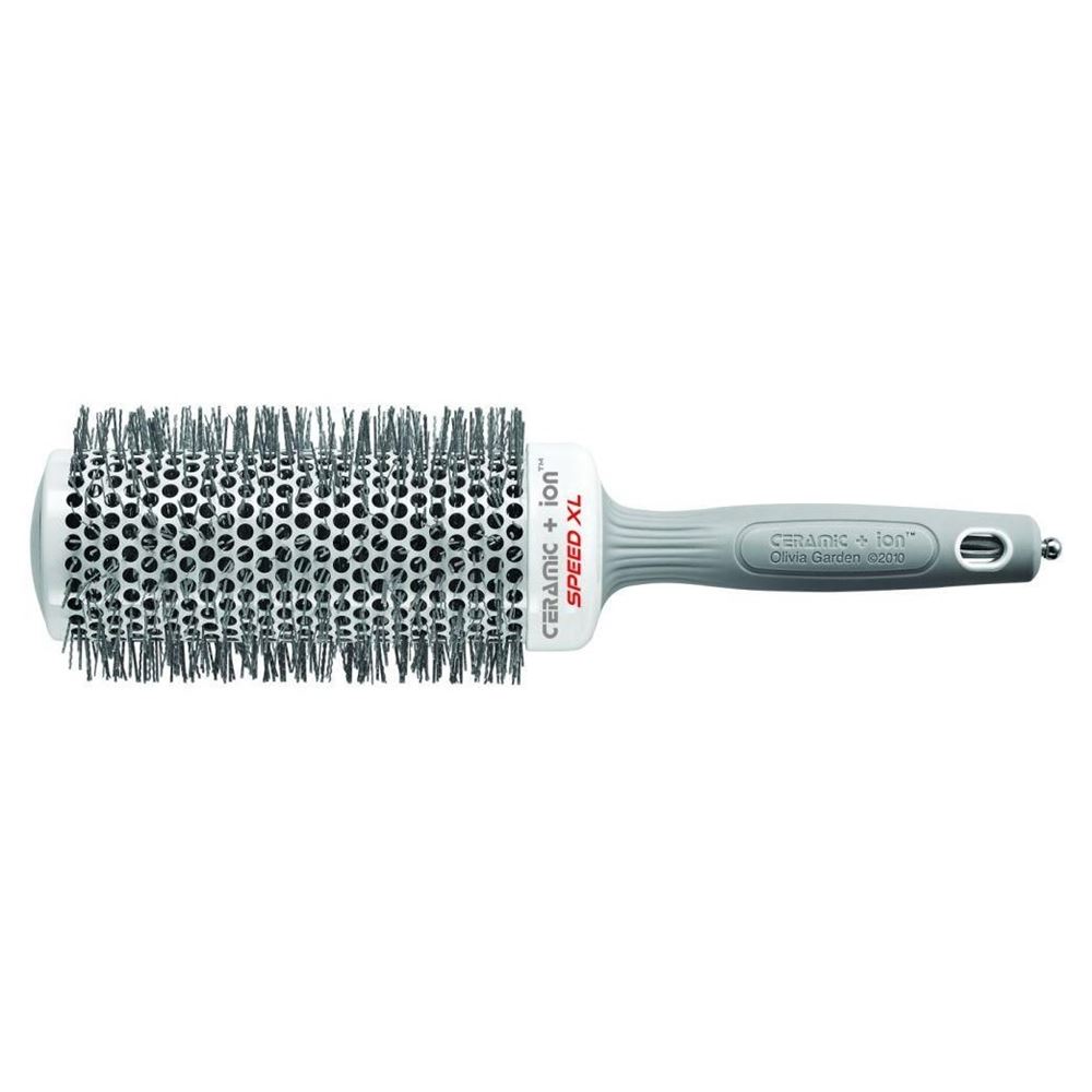Olivia Garden Брашинги для волос ID2027/OGBCI55 XL Термобрашинг EXPERT BLOWOUT SPEED XL Wavy Bristles White&Grey 55 мм Термобрашинг 