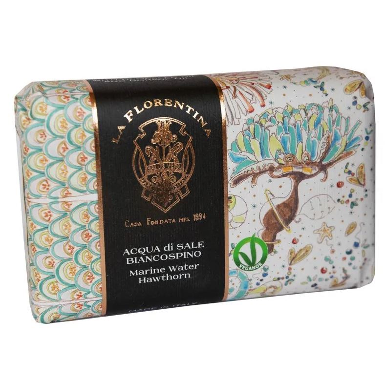 La Florentina Soap Giardino Segreto Marine water & Hawthorn Коллекция "Таинственный Сад" мыло Морская вода и Кратегус 