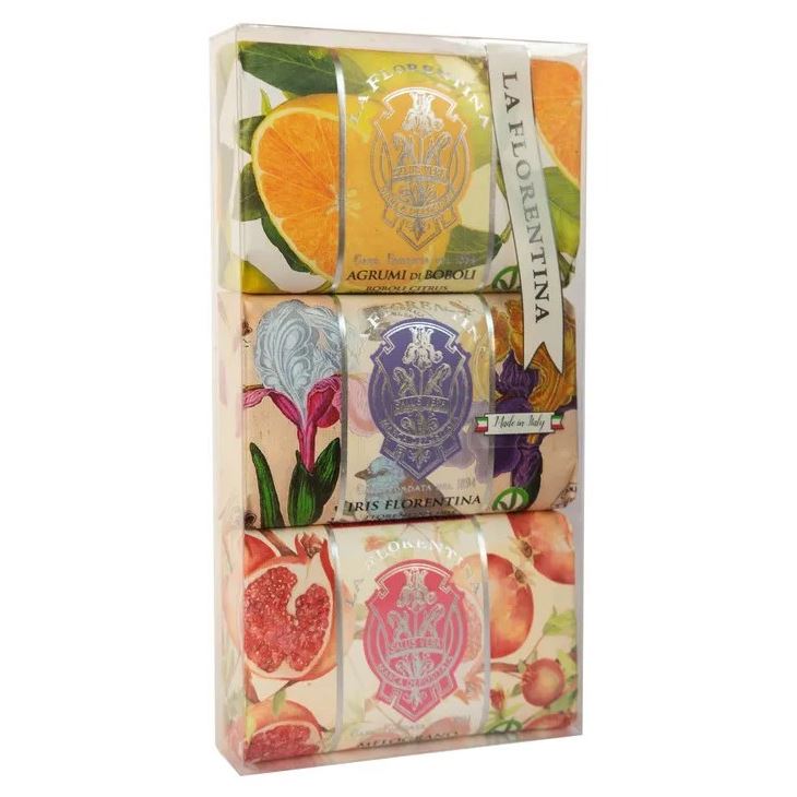 La Florentina Soap Набор мыла Citrus, Florentina Iris, Pomegranate 3*200 Набор мыла Цитрус, Флорентийский ирис, Гранат