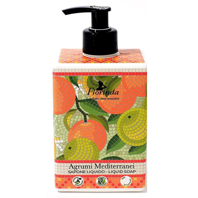 Florinda Tessuti Italiani Mosaico Italiano Liquid Soap Agrumi Mediterranei Коллекция Итальянская Мозаика. Жидкое мыло Средиземноморские Цитрусы 