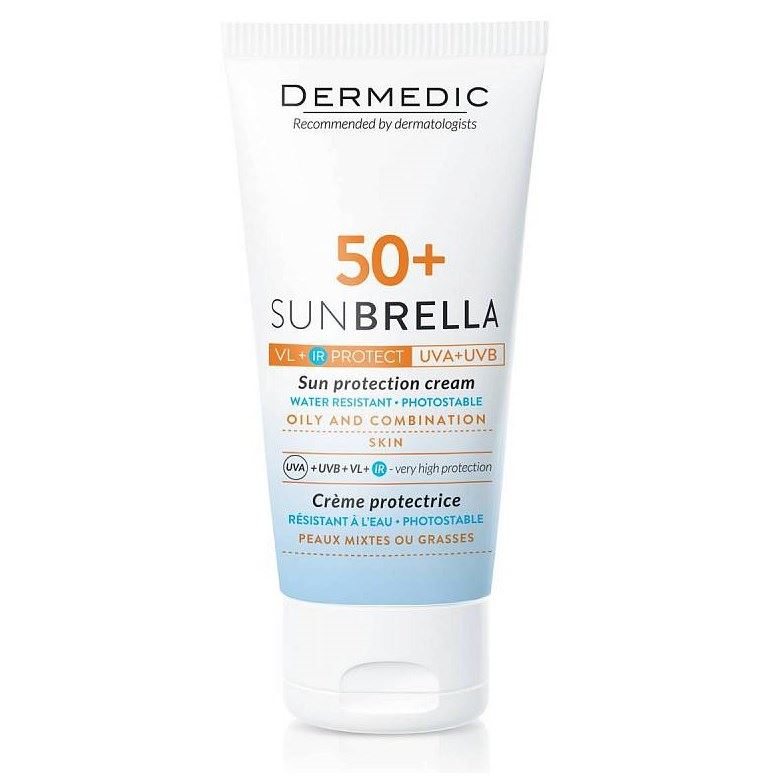 Dermedic Sunbrella Sunbrella Sun Protection Cream Oily And Combination Skin SPF 50+ Солнцезащитный крем SPF 50+ для жирной кожи и комбинированной кожи
