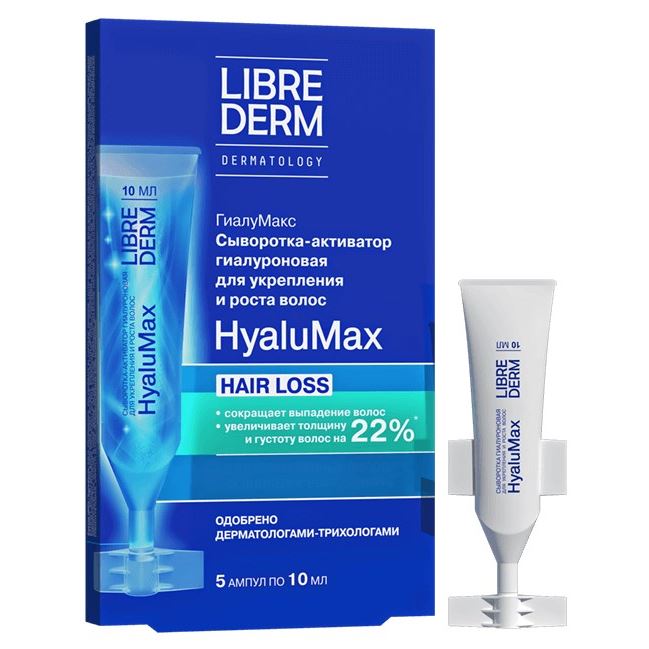 Librederm Лечебные шампуни HyaluMax Hair Loss Serum ГиалуМакс Сыворотка-активатор гиалуроновая для укрепления и роста ослабленных, склонных к выпадению волос