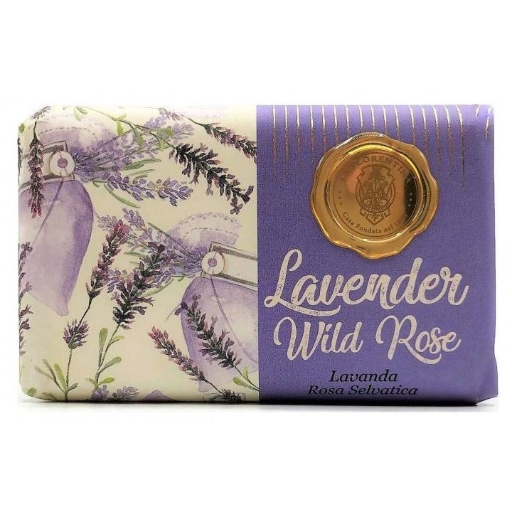 La Florentina Soap Gold Seal Lavender & Wild Rose
 Коллекция "Золотая печать" Мыло Лаванда и Дикая роза 