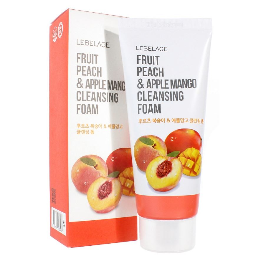 Lebelage Cleansing Fruit Peach& Apple Mango Cleansing Foam Пенка для умывания с экстрактами персика и манго