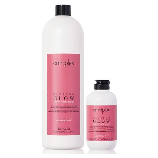 Farmavita Hair Coloring  Omniplex Blossom Glow Mask Маска с технологией Omniplex, растительным кератином и маслом макадамии