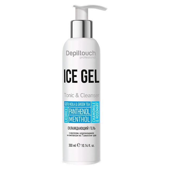 Depiltouch Уход за кожей  Ice Gel Tonic & Cleanser Гель охлаждающий с ментолом, комплексом из 7 азиатских трав и хлоргексидином