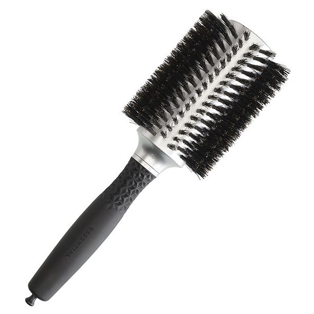 Olivia Garden Брашинги для волос ID2113/OGBPF40 Брашинг ESSENTIAL BLOWOUT SOFT Boar Bristles Silver 40 мм Брашинг